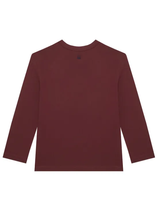 United Colors Of Benetton Bluzka 3IVWC10PW Bordowy Regular Fit