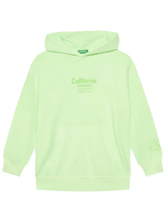 United Colors Of Benetton Bluza 3WITC204G Zielony Relaxed Fit