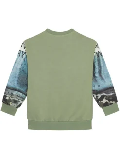 United Colors Of Benetton Bluza 3WECC10PR Zielony Oversize