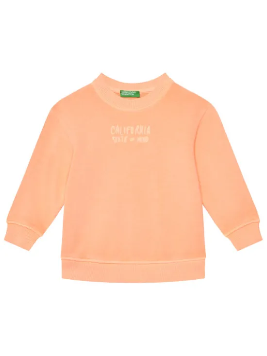 United Colors Of Benetton Bluza 3WITG10J4 Pomarańczowy Relaxed Fit