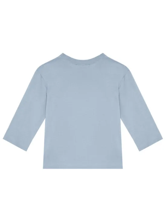 United Colors Of Benetton Bluzka 35RYG10K4 Błękitny Regular Fit