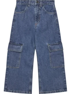 United Colors Of Benetton Jeansy 4DW2CE035 Niebieski Wide Leg