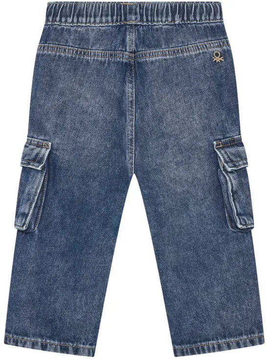 United Colors Of Benetton Jeansy 4KEHGF02N Granatowy Straight Fit
