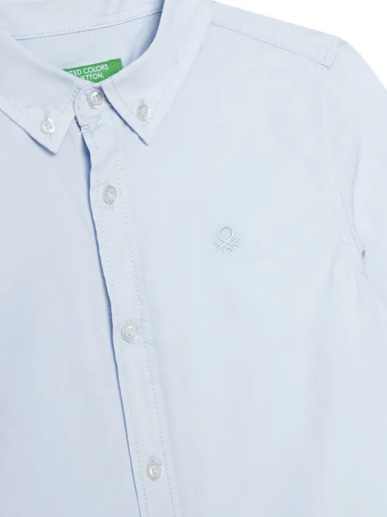 United Colors Of Benetton Koszula 54AZCQ00R Błękitny Regular Fit