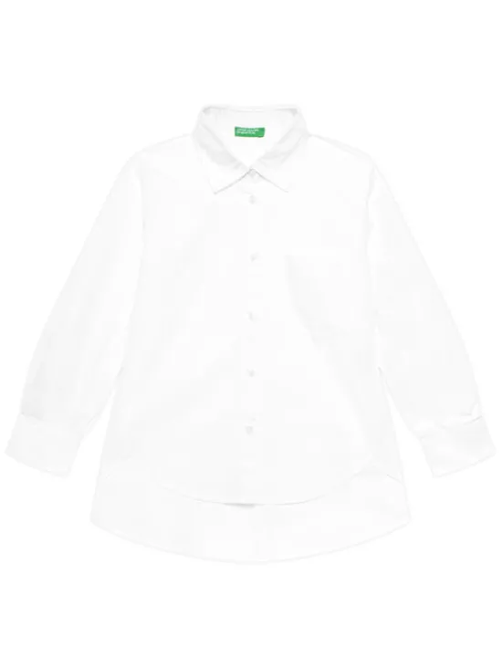 United Colors Of Benetton Koszula 5EW7CQ044 Biały Oversize
