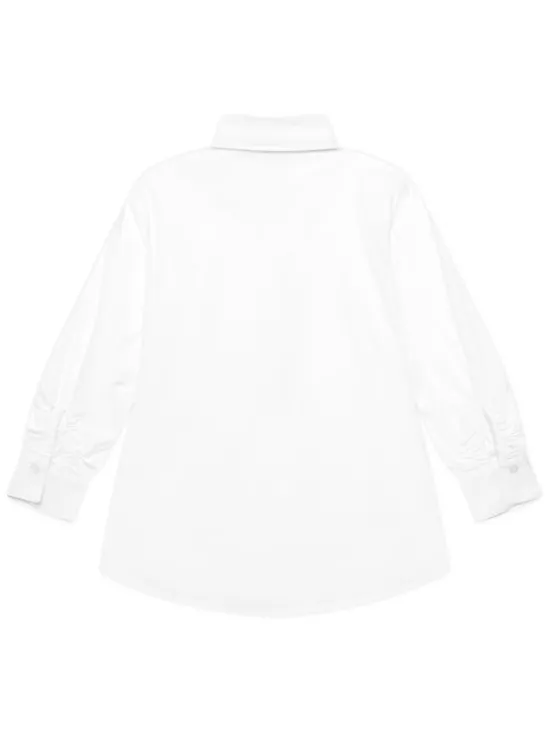 United Colors Of Benetton Koszula 5EW7CQ044 Biały Oversize