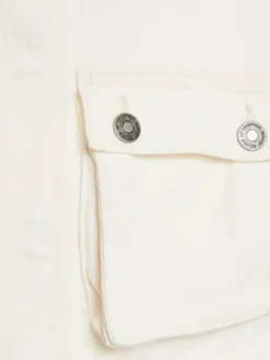 United Colors Of Benetton Kurtka jeansowa 22C2CN04D Écru Regular Fit