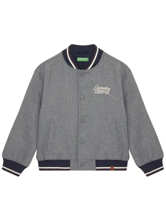 United Colors Of Benetton Kurtka bomber 2LLUCN06G Szary Regular Fit