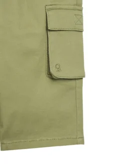 United Colors Of Benetton Spodnie materiałowe 4TCGGF02B Zielony Regular Fit
