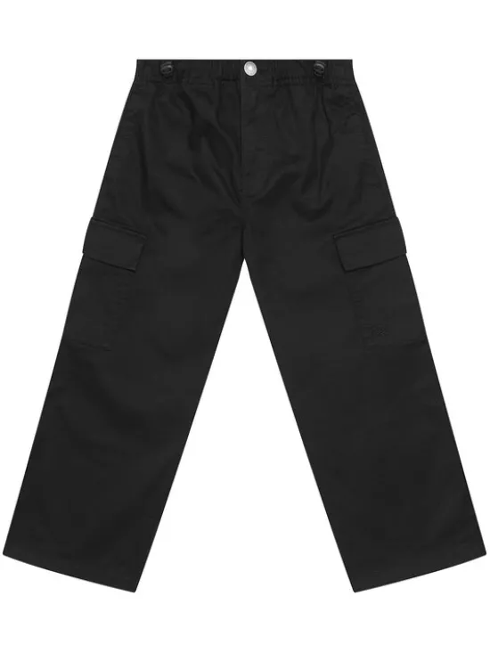 United Colors Of Benetton Spodnie materiałowe 4XZXCF04I Czarny Loose Fit