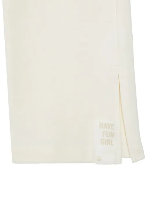 United Colors Of Benetton Spodnie dresowe 3NBMCF06K Écru Relaxed Fit