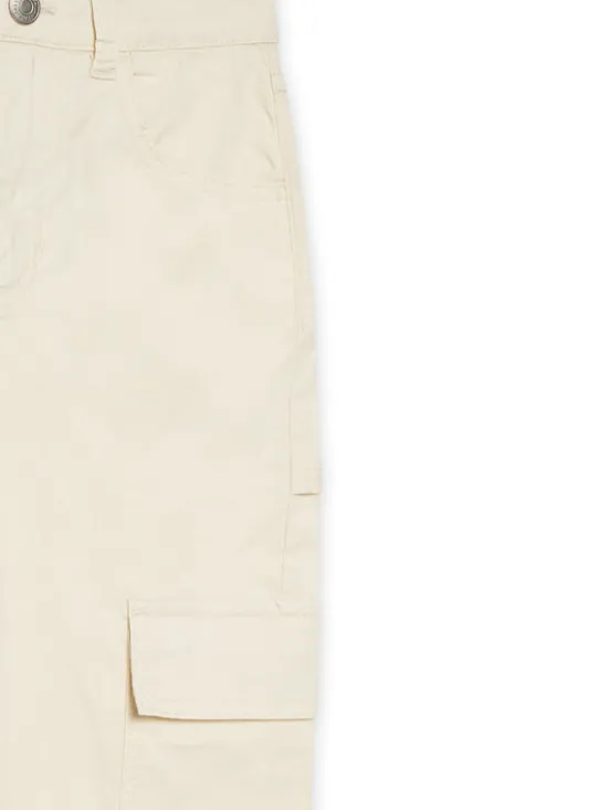 United Colors Of Benetton Spodnie materiałowe 4L2VCE040 Beżowy Wide Leg