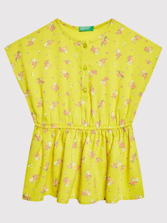United Colors Of Benetton Sukienka letnia 49RUGV008 Zielony Regular Fit