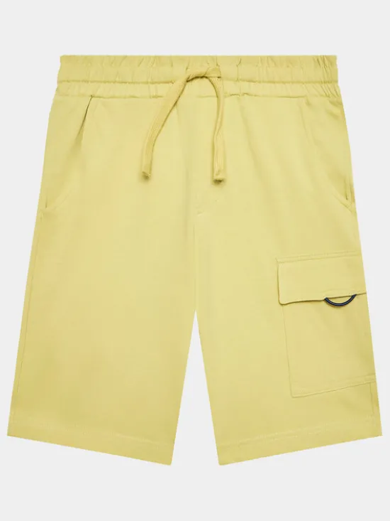 United Colors Of Benetton Szorty materiałowe 3BL0C901U Żółty Regular Fit