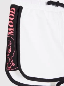 United Colors Of Benetton Szorty sportowe LOONEY TUNES 3BT0C900T Biały Regular Fit