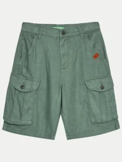 United Colors Of Benetton Szorty materiałowe 424RC902X Zielony Regular Fit