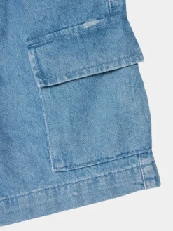 United Colors Of Benetton Szorty jeansowe 4AD7C902I Niebieski Relaxed Fit