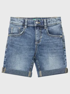United Colors Of Benetton Szorty jeansowe 4XA2G900U Niebieski Slim Fit
