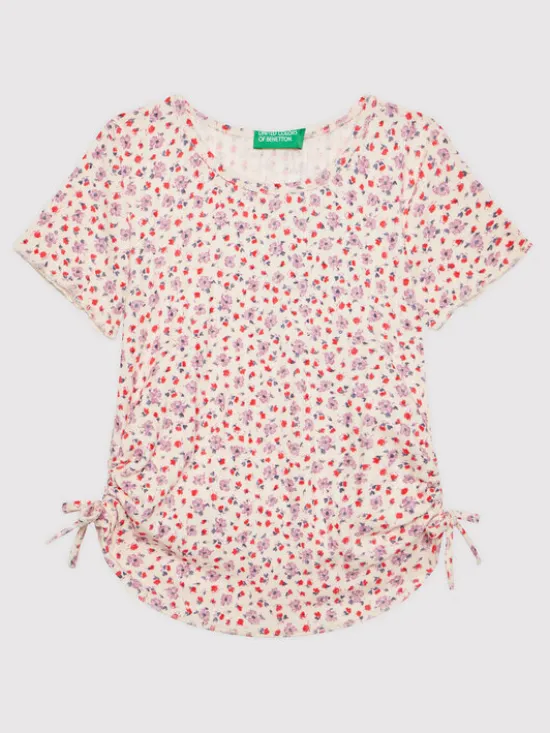 United Colors Of Benetton T-Shirt 3JKNC102M Różowy Slim Fit
