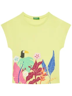 United Colors Of Benetton T-Shirt 3I1XG10JH Żółty Regular Fit